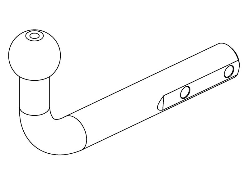 Шар сцепной A (съемный) L=200-350mm, a=80-115 (оцинкованный) Автос.Z2-03