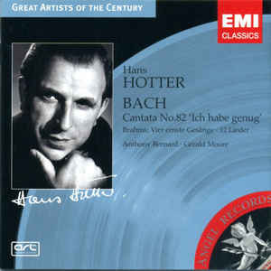 

Bach: Cantata BWV 82 'Ich Habe Genug'. Hotter (1 CD)