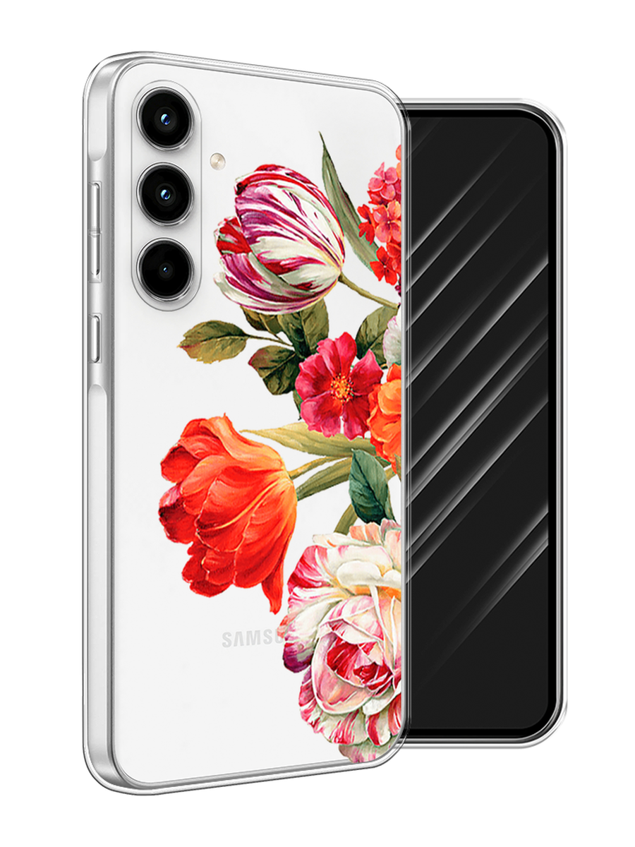 

Чехол Awog на Samsung Galaxy A35 5G "Весенний букет", Красный;розовый;зеленый, 2109350-1