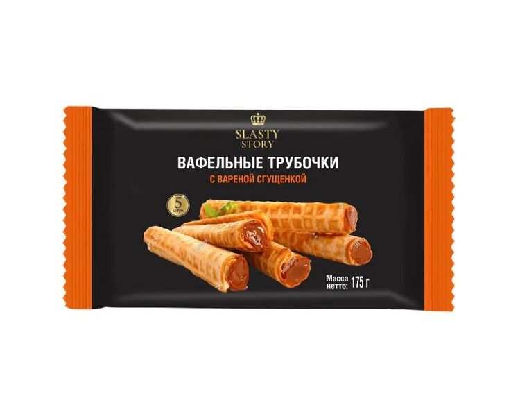 

Печенье Sla Sti вафельные трубочки с начинкой 175 г