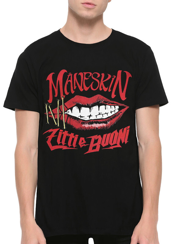 

Футболка мужская Dream Shirts Maneskin черная XL, Maneskin