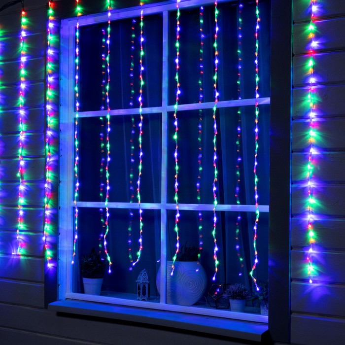 

Гирлянда "Водопад" 2 х 1.5 м , IP44, прозрачная нить, 400 LED