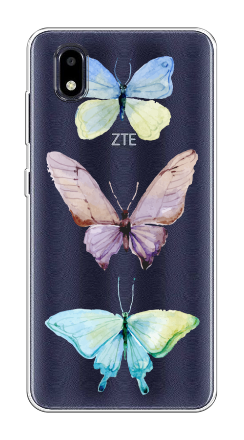 

Чехол на ZTE Blade A3 (2020) "Акварельные бабочки", Бирюзовый;розовый, 133650-1