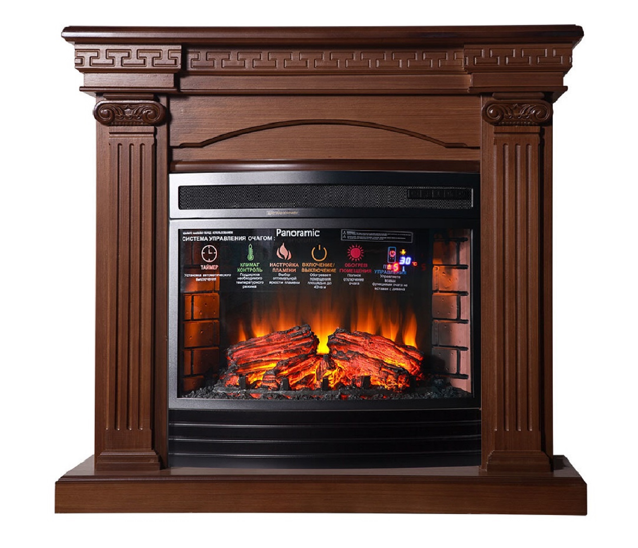 Электрический камин Inter Flame Мюнхен (Бежевый) с очагом Antares 33