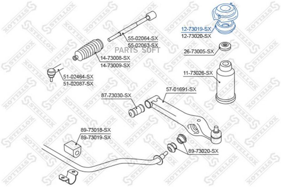 

STELLOX Опора амортизатора STELLOX 1273019sx