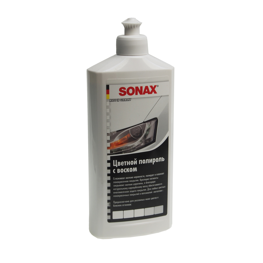 фото Полироль кузова белая 500мл sonax без карандаша