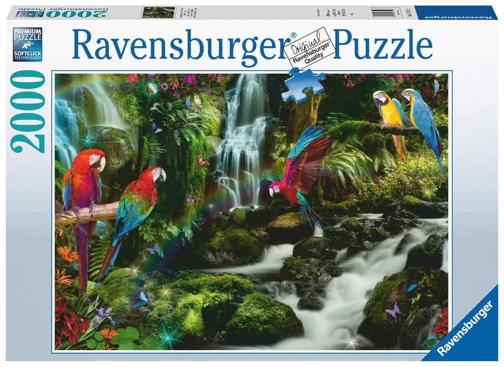 фото Пазл ravensburger 2000 разноцветные попугаи в джунглях, 17111