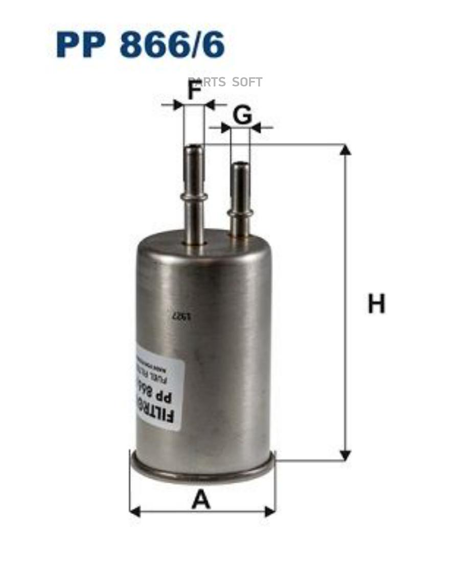

FILTRON PP8666 Фильтр топливный VO S60 II/V60, S80 II, V40 II/70 1шт