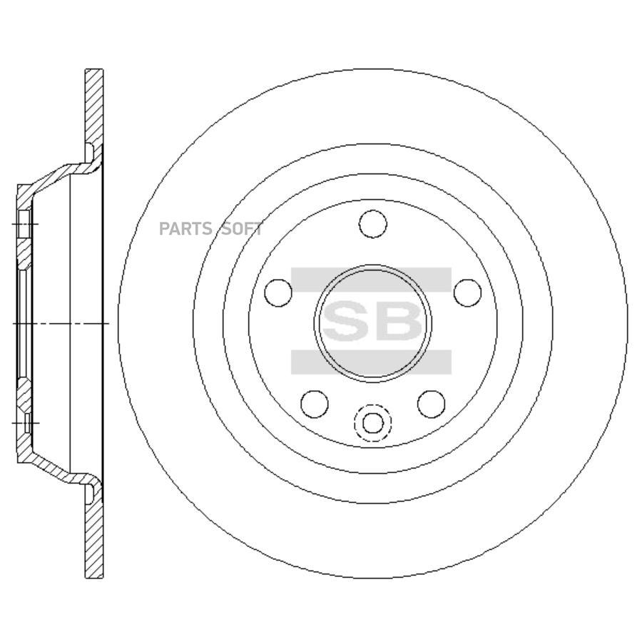 

Диск Тормозной Ford Galaxy 06-/Kuga 08-/Mondeo 07-/S-Max 06- Задний Sangsin brake арт. SD5