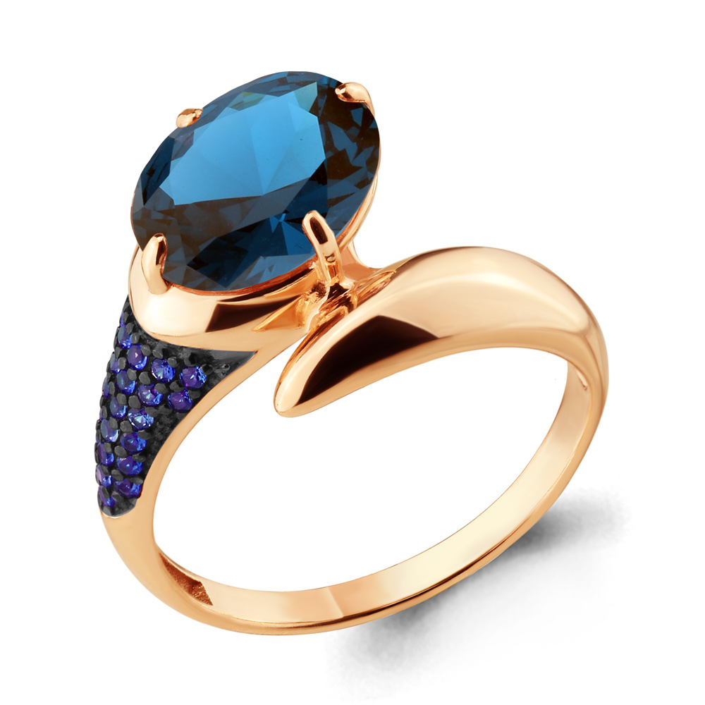 фото Кольцо из серебра с сапфиром р. 17 aquamarine 6902593б_925_з