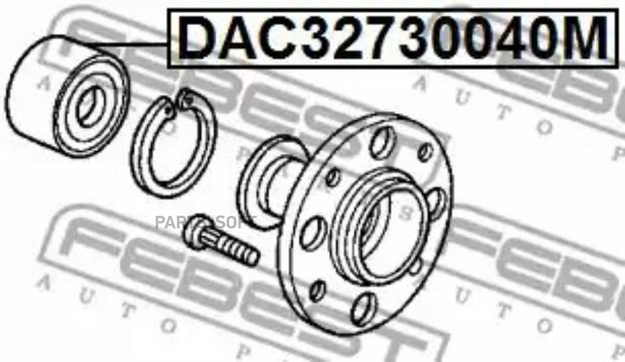 

FEBEST Подшипник ступичный задний 32x73x40 FEBEST DAC32730040M