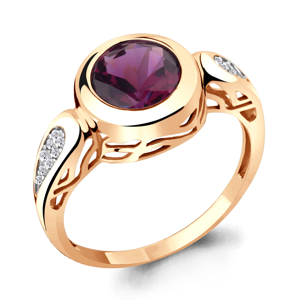 

Кольцо из серебра с аметистом р.  Aquamarine 6902684А_925_з, 6902684А_925_з