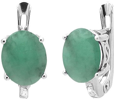 

Серьги из серебра с изумрудом Evora 629277-e, 629277-e