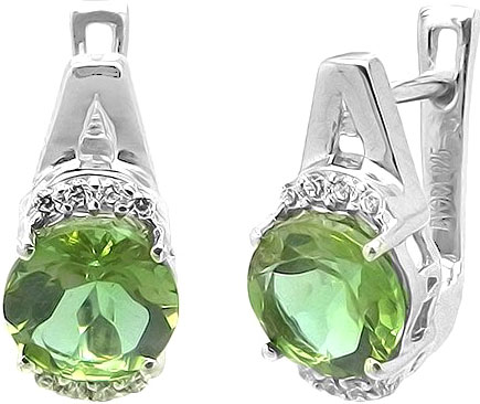 

Серьги из серебра с султанитом/фианитом Evora 633922-e, 633922-e
