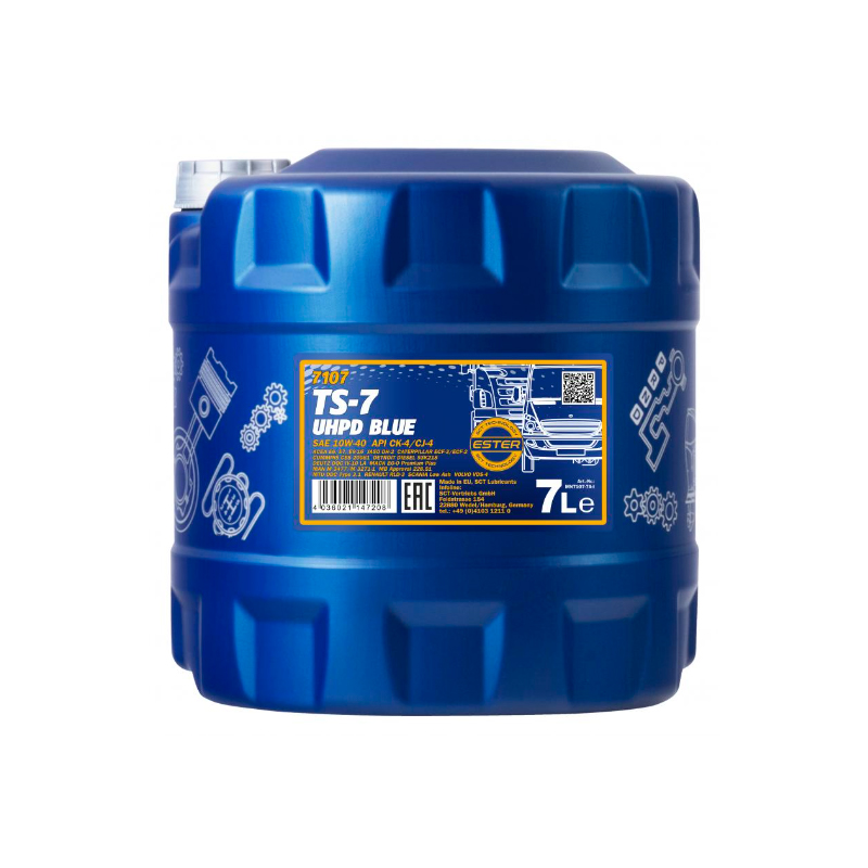 

7107 MANNOL TS-7 UHPD BLUE 10W-40 7 л. Синтетическое моторное масло 10W40