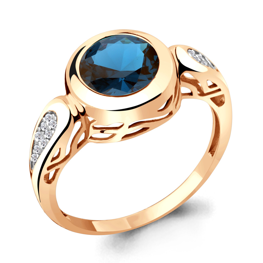

Кольцо из серебра с топазом р. 18 Aquamarine 6902693А_925_з, 6902693А_925_з
