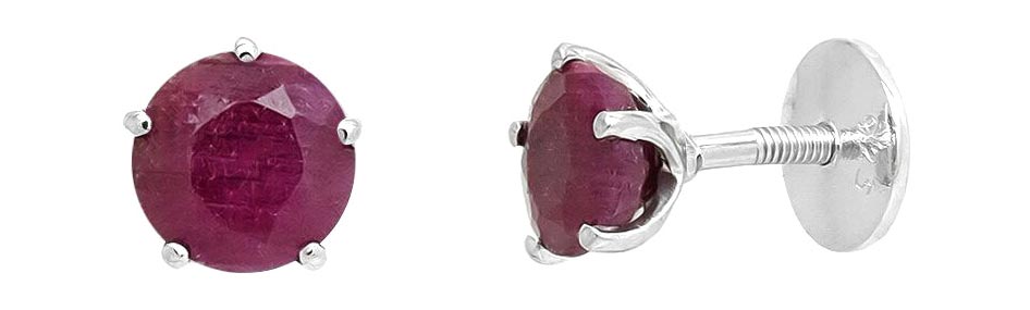 

Серьги-пусеты из серебра с рубином Evora 640159-e, 640159-e