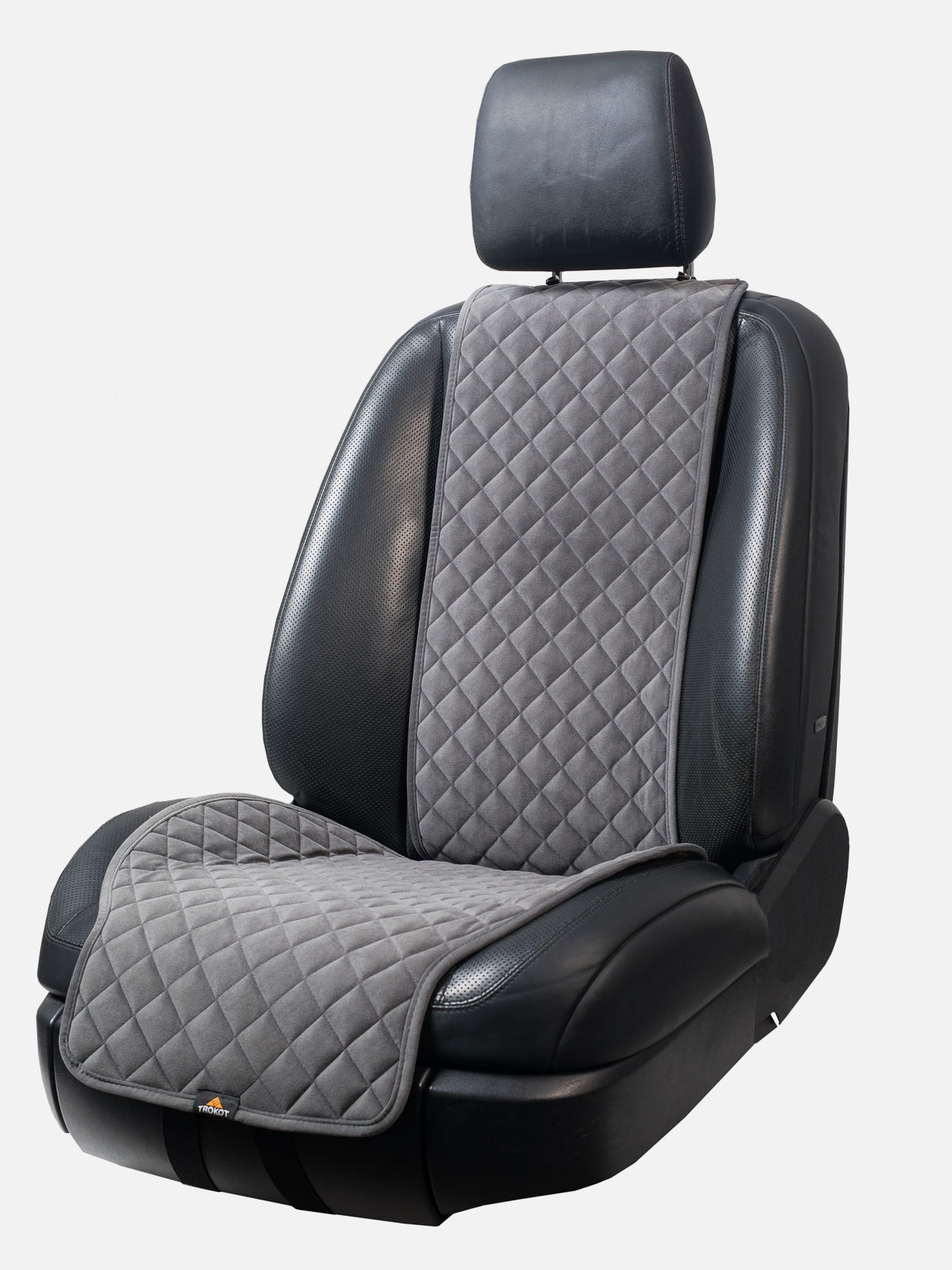 фото Trokot / чехол на сиденья а/м на передние сиденье 1 шт, универ. размер, темно-серый трокот