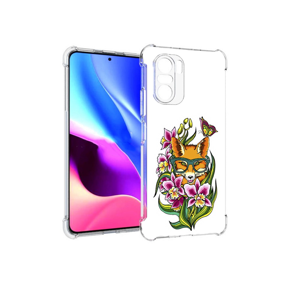 

Чехол MyPads Tocco для Xiaomi Redmi K40 Лиса в цветах (PT158239.260.108), Прозрачный, Tocco