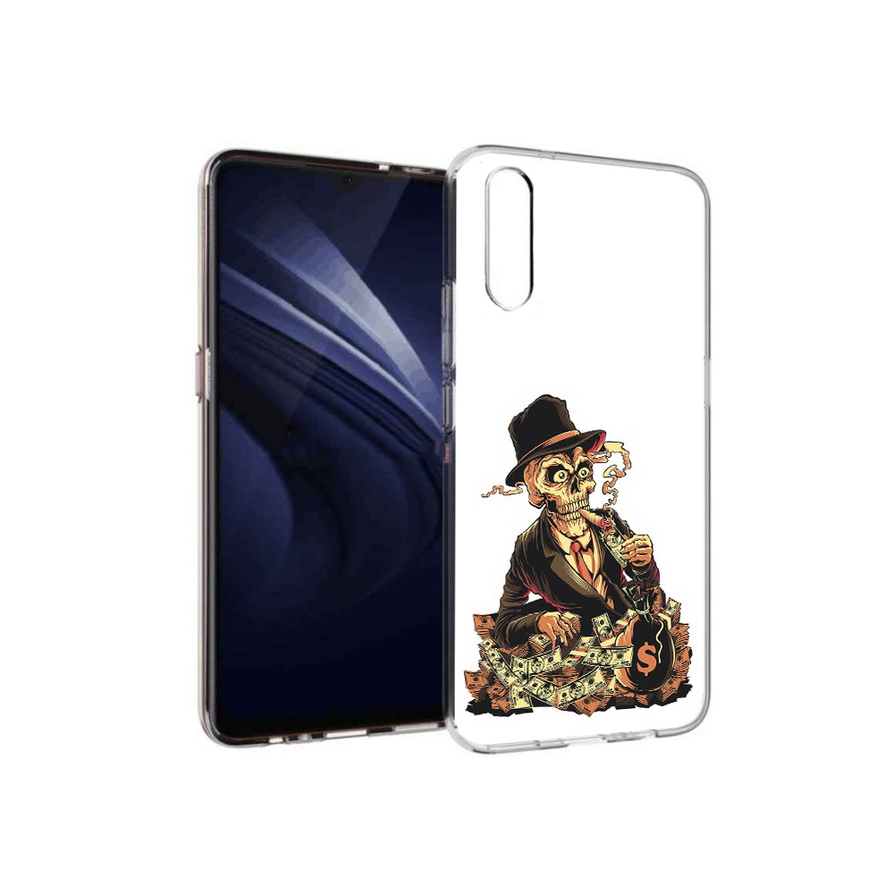 

Чехол MyPads Tocco для Vivo V17 Neo нарисованный череп с сигаретой (PT226959.388.515), Прозрачный, Tocco