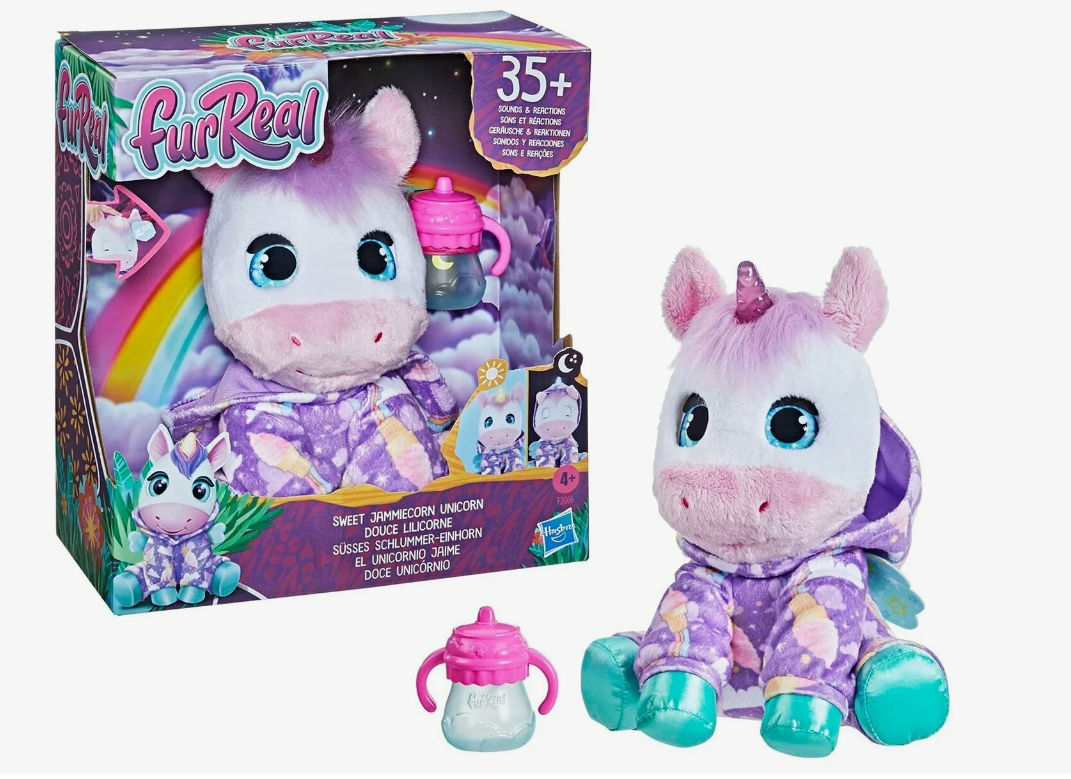 

Интерактивная мягкая игрушка IQchina FurReal Friends Малыш Единорог F2066, Белый;розовый