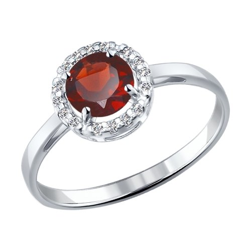 

Кольцо из серебра с гранатом р. 18 Yahont 117193, 117193