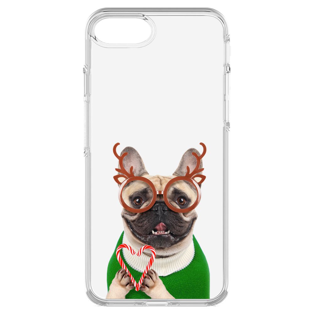 

Чехол-накладка Krutoff Clear Case Новогодний француз для iPhone 6/6s/7/8/SE