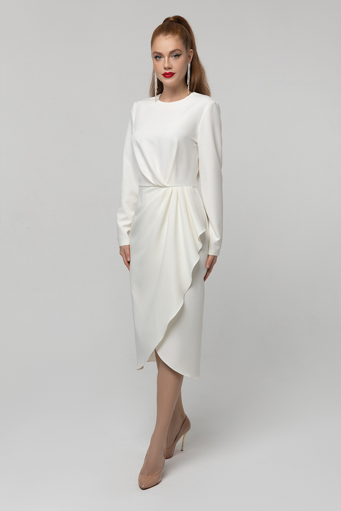 Платье женское Петербургский Швейный Дом 1478-1 белое 52 RU