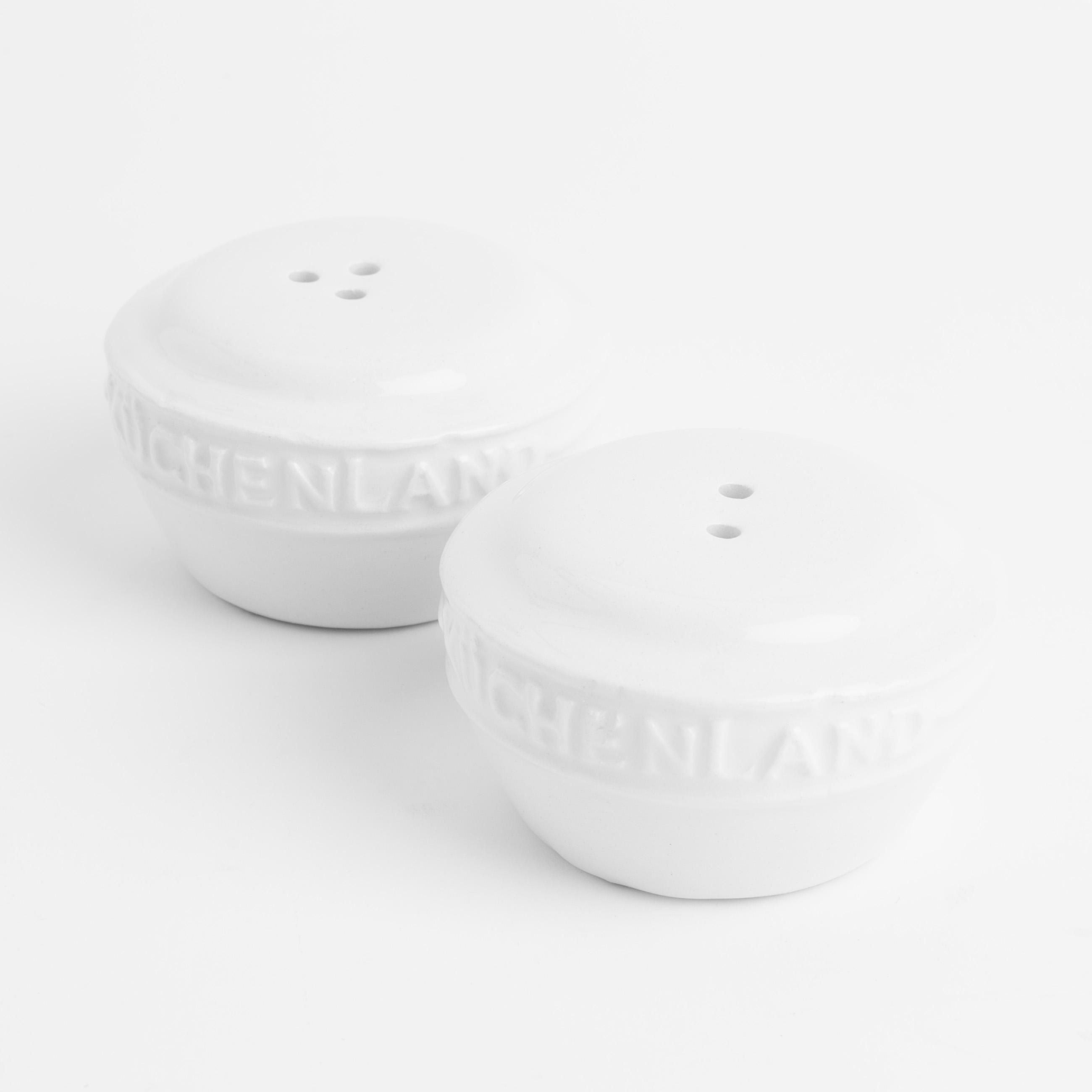 

Набор для соли и перца Kuchenland Ceramo 3 см керамика белый