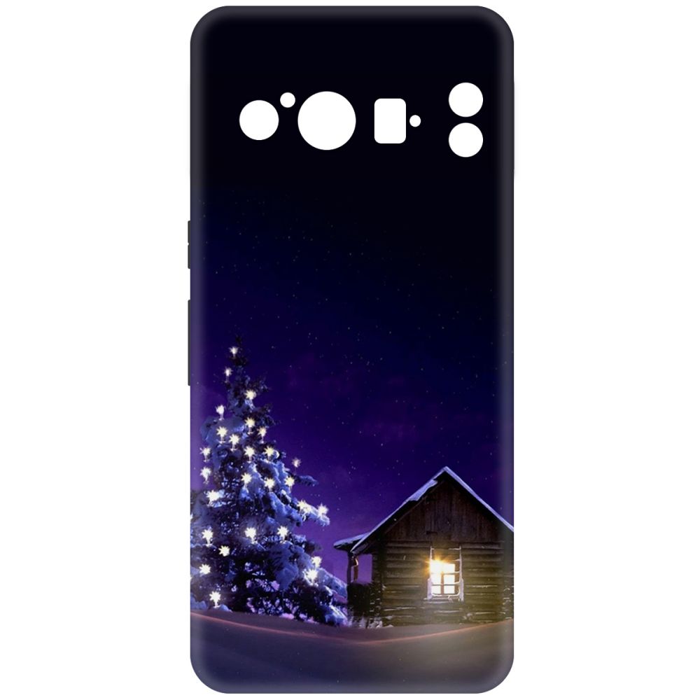 

Чехол-накладка Krutoff Soft Case Зимний домик для Google Pixel 8 Pro черный