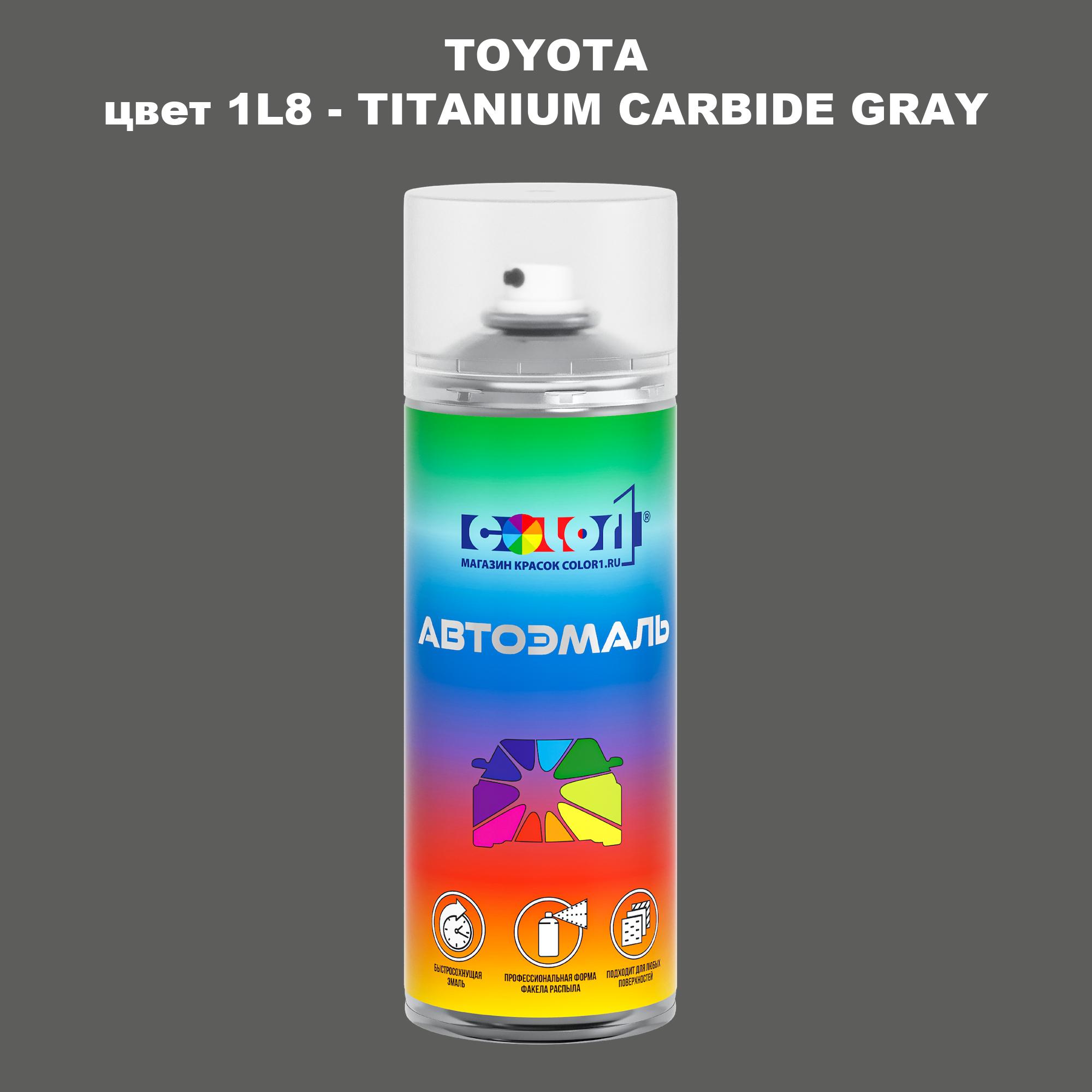 

Аэрозольная краска COLOR1 для TOYOTA, цвет 1L8 - TITANIUM CARBIDE GRAY, Прозрачный