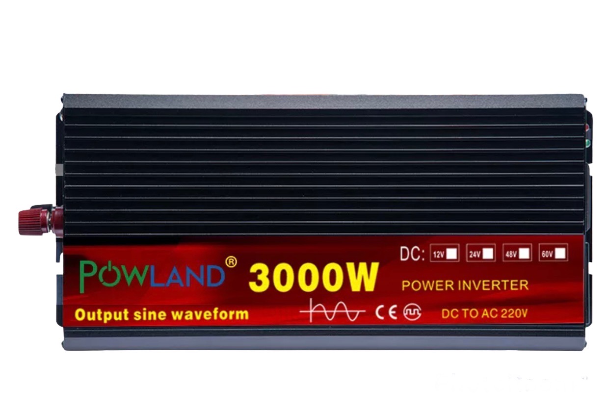 

Автомобильный инвертор 3000 Вт 12В-220В PowLand Чистый синус