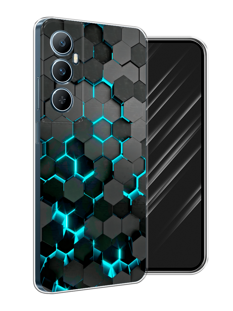 

Чехол Awog на Realme C65 "Соты бирюзовые", Черный;бирюзовый;синий, 2516750-1