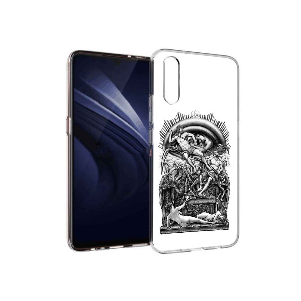 

Чехол MyPads Tocco для Vivo V17 Neo оракул черно белый (PT226959.388.528), Прозрачный, Tocco