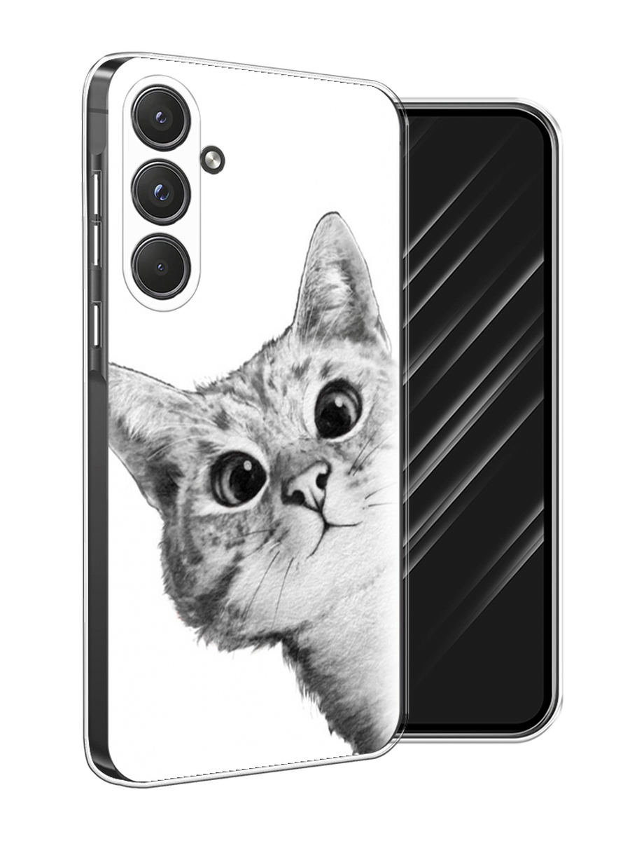 

Чехол Awog на Samsung Galaxy A55 5G "Кот рисунок черно-белый", Черный, 2109450-1