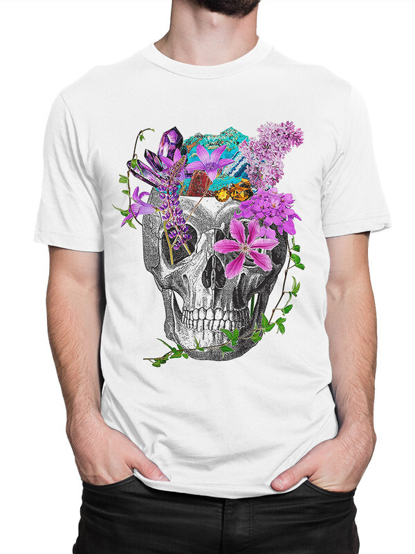 

Футболка мужская Dream Shirts Цветочный Череп белая M, Цветочный Череп