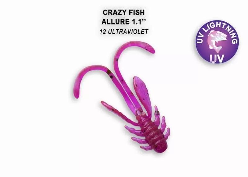 

Мягкие приманки Crazy Fish ALLURE 1.1" Кальмар # 12 10шт, Розовый;фиолетовый, ALLURE_0.3_1.1
