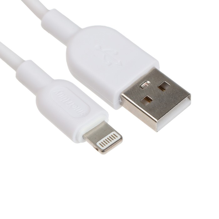 Кабель Lightning S01, Lightning - USB, 2.4 А, 1 м, зарядка + передача данных, белый