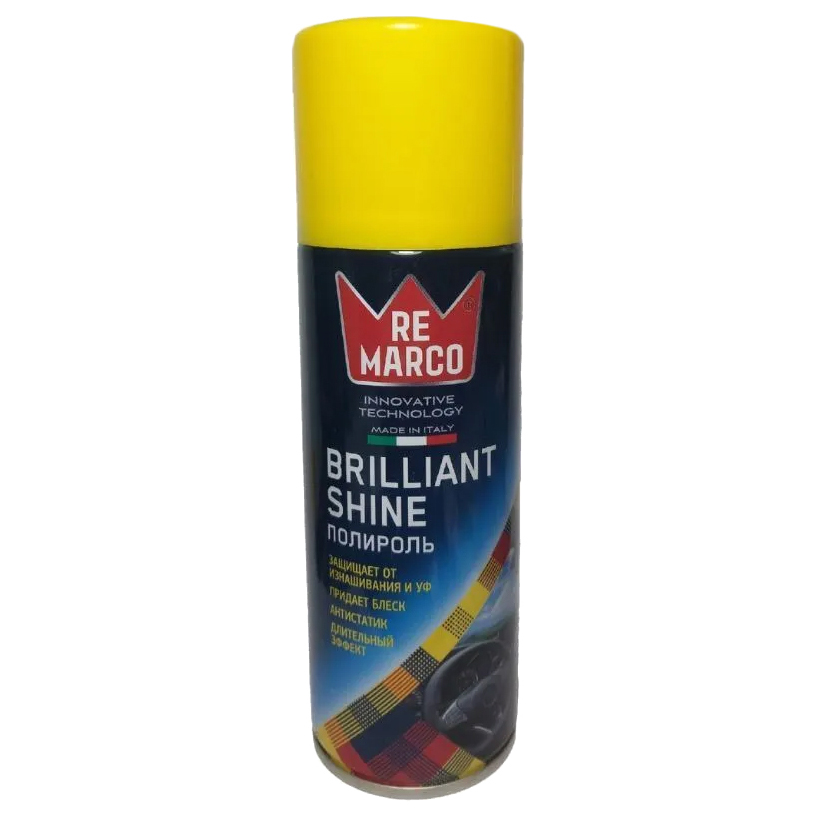 Полироль для пластика RE MARCO Brilliant Shine глянец 200мл, аэрозоль, Perfume 5, RM-240