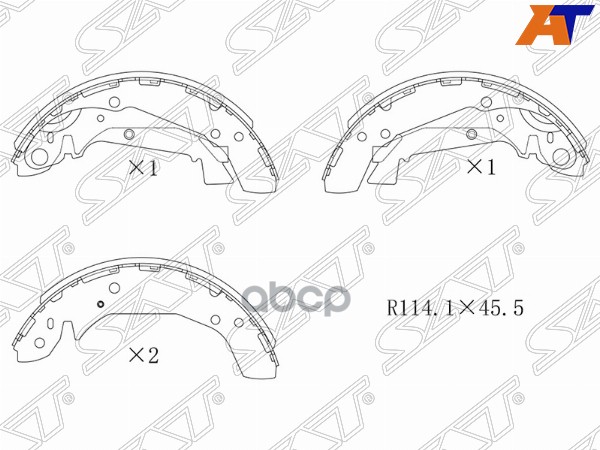 

Колодки тормозные зад барабан HYUNDAI SONATA(Тагаз) 98-04/KIA MAGENTIS 00 SAT ST5830538B00