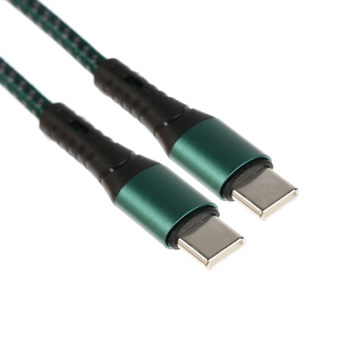 

Кабель Type-C - Lightning, 3 А, 66 W, быстрая зарядка, тканевая оплётка, 1 метр, чёрный