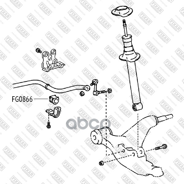 

FIXAR FG0866 Втулка стабил. пер. LEXUS GS/IS 05- 1шт