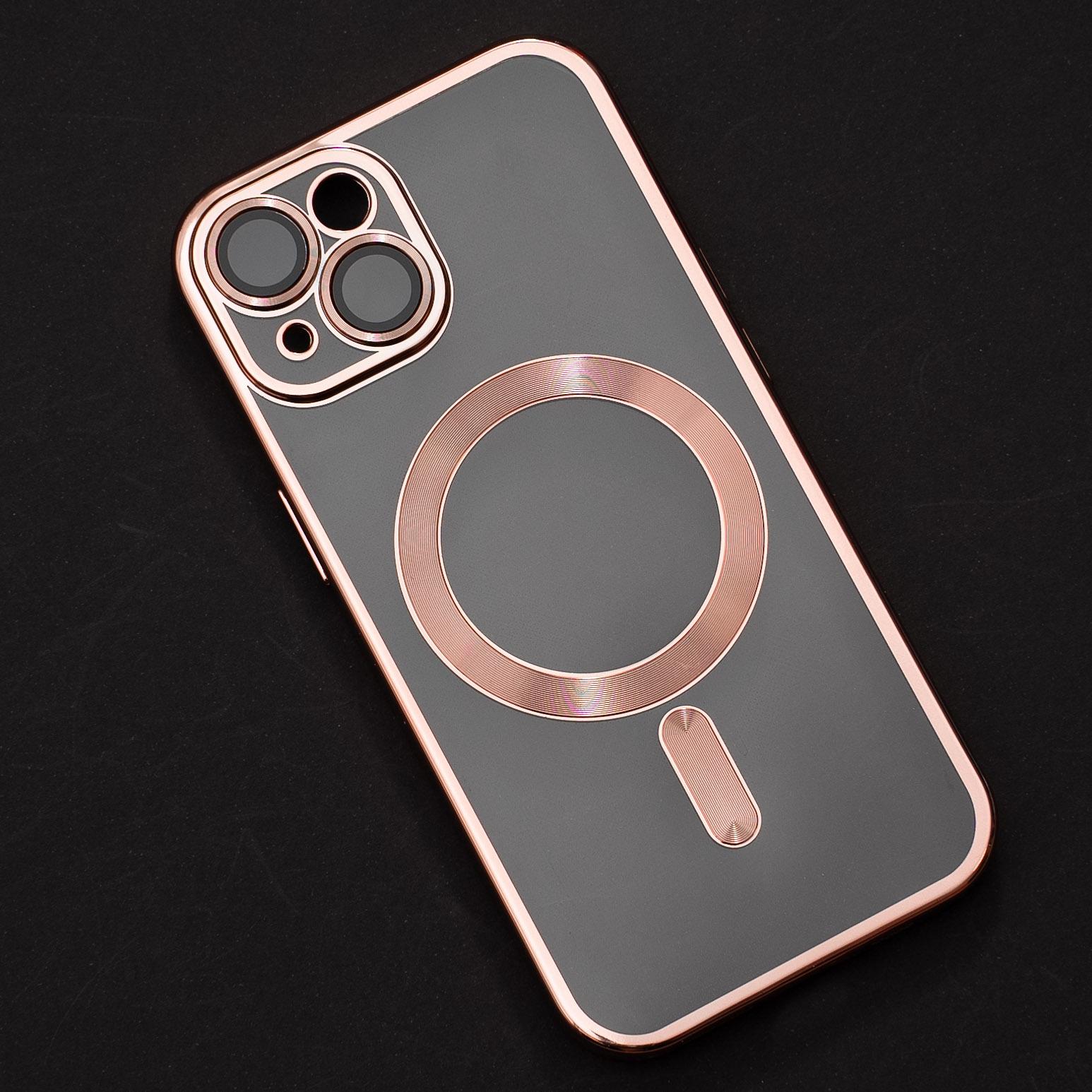 

Чехол накладка QVATRA для iPhone 15 с MagSafe, прозрачный, розовый, для iPhone 15 с MagSafe
