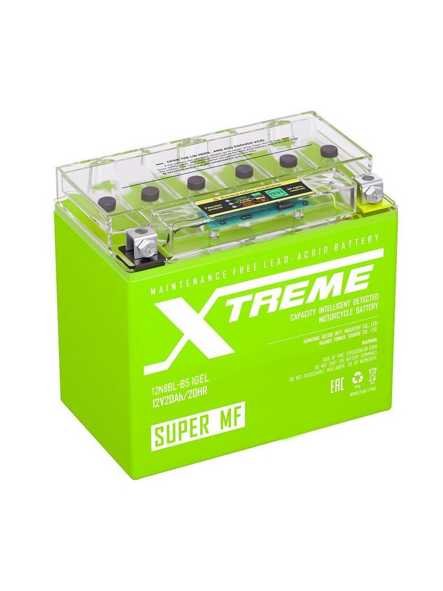 

Мото аккумулятор Xtreme 12N8BL-BS iGEL (8Ah) обр, 12N8BL-BS iGEL (8Ah) обр