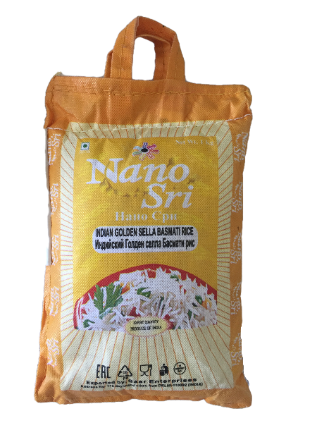 Рис Nano Sri Basmati Golden Sella пропаренный, 1кг