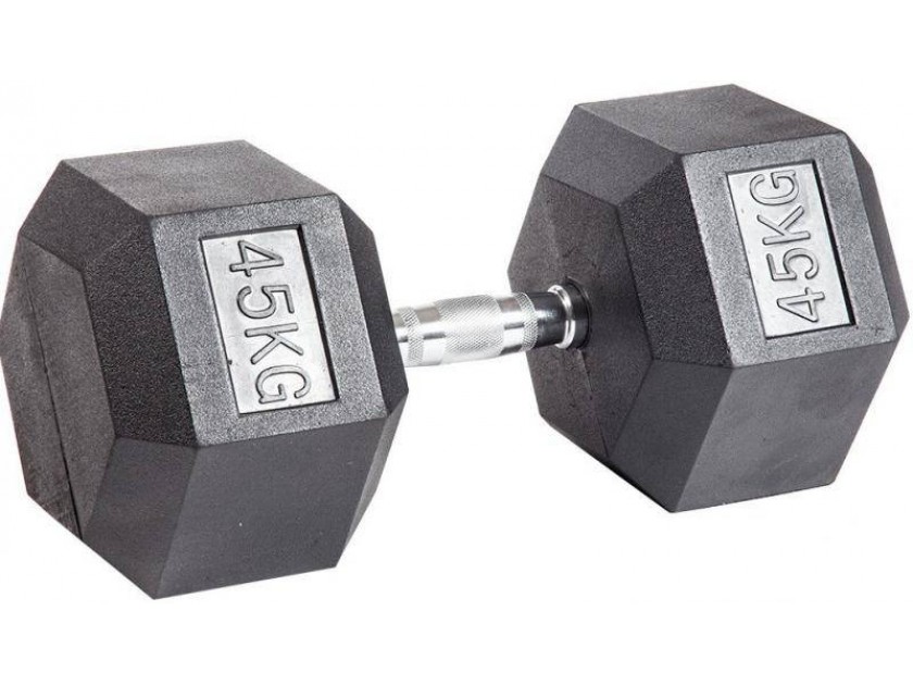 

Гантель Sportlim 45 кг, 45 кг гексагональная обрезиненная