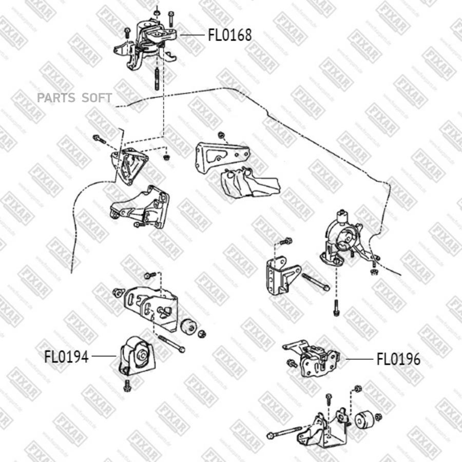 

Опора двигателя FIXAR FL0196 левая