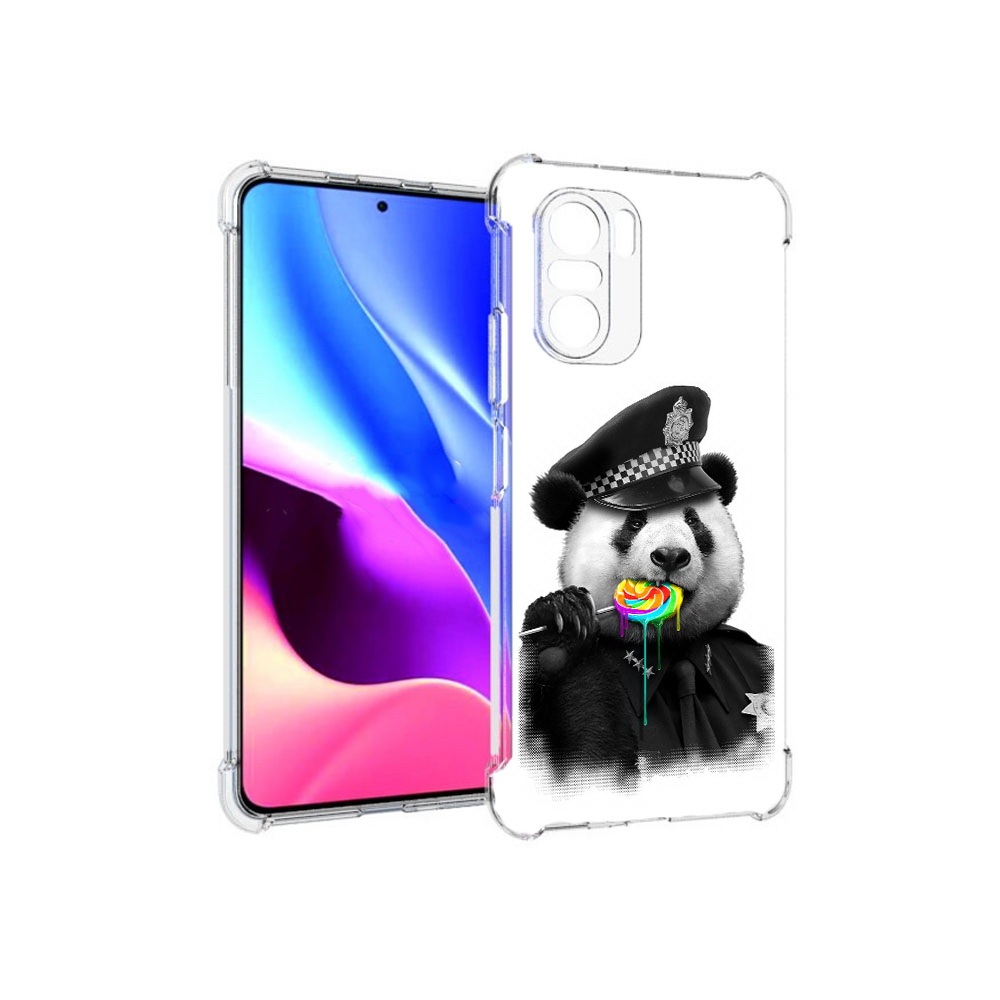 

Чехол MyPads Tocco для Xiaomi Redmi K40 Панда полиция (PT158239.260.130), Прозрачный, Tocco