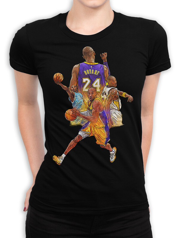 фото Футболка женская design heroes коби брайант - kobe bryant черная 2xl