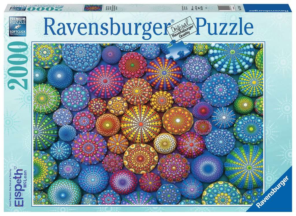 фото Пазл ravensburger 2000 радужные мандалы, 17134